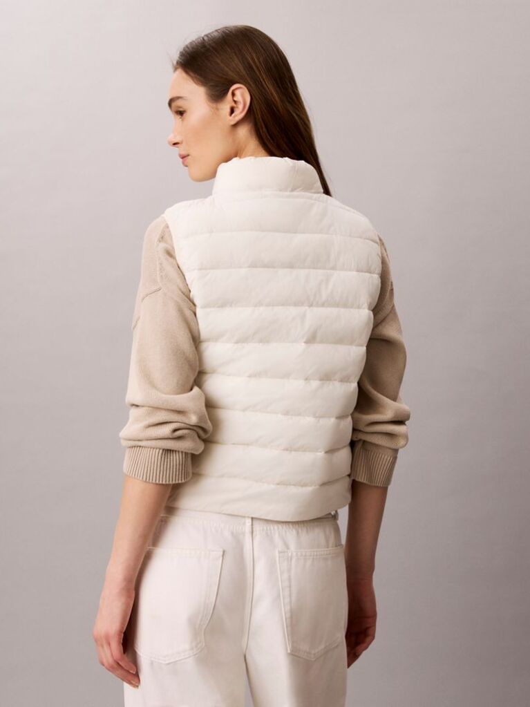 White Ultra Light Packable Puffer Gilet  Women