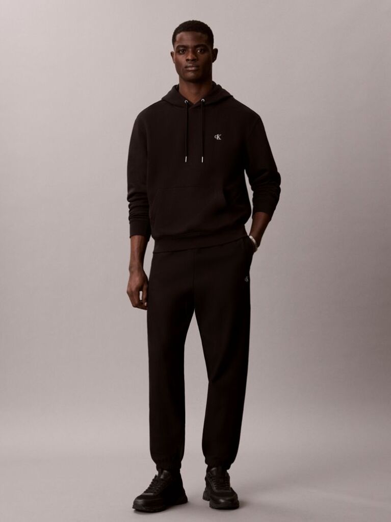 Black Cotton Terry Monogram Joggers  Men