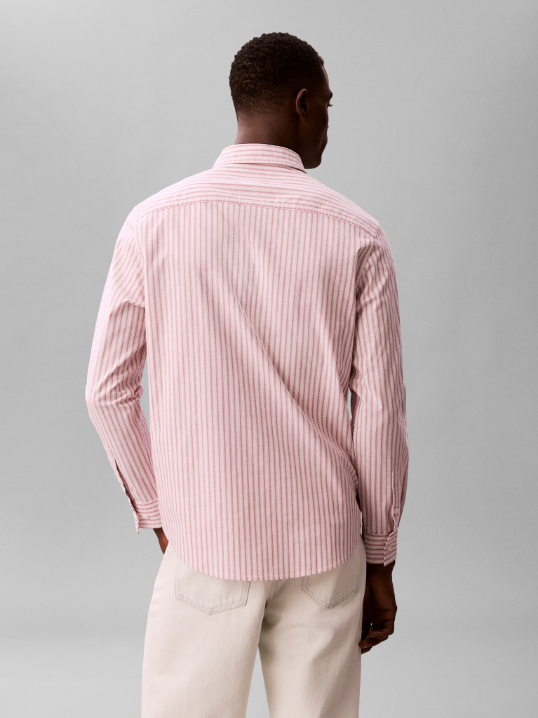 Pink Tonal Stripe Oxford Shirt  Men