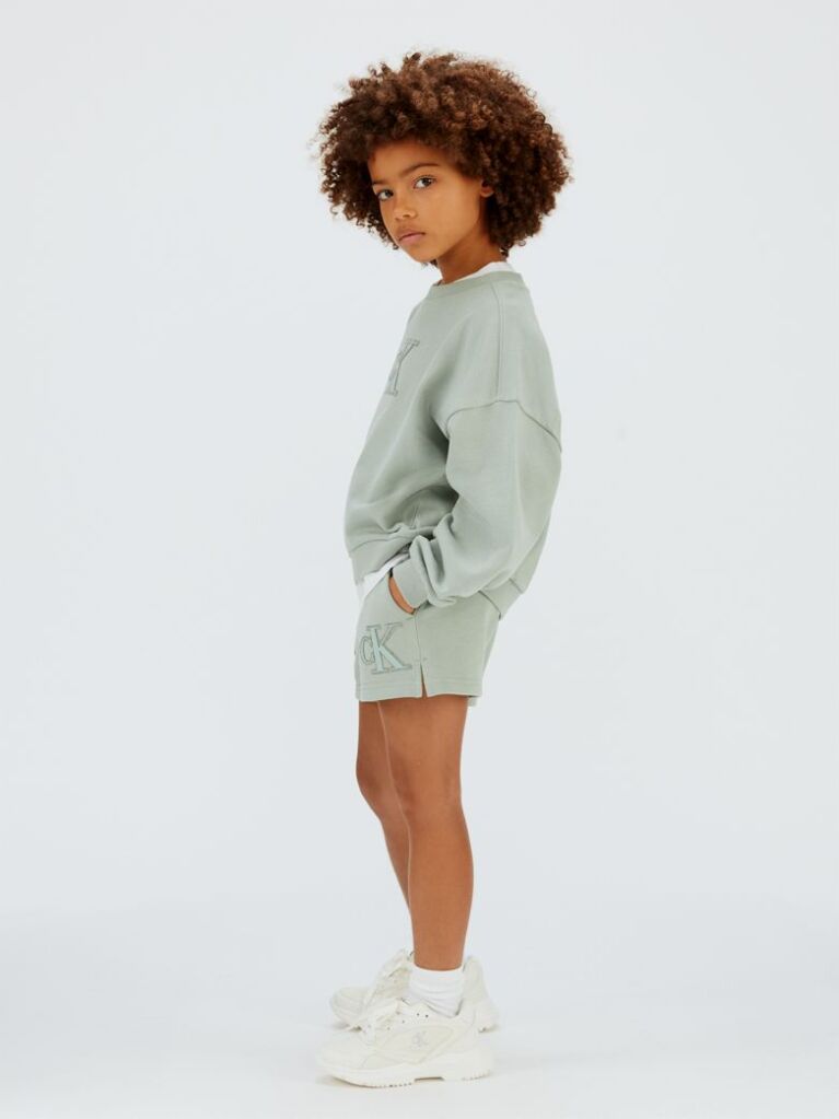 Green Mini Logo Jogger Shorts  Girls