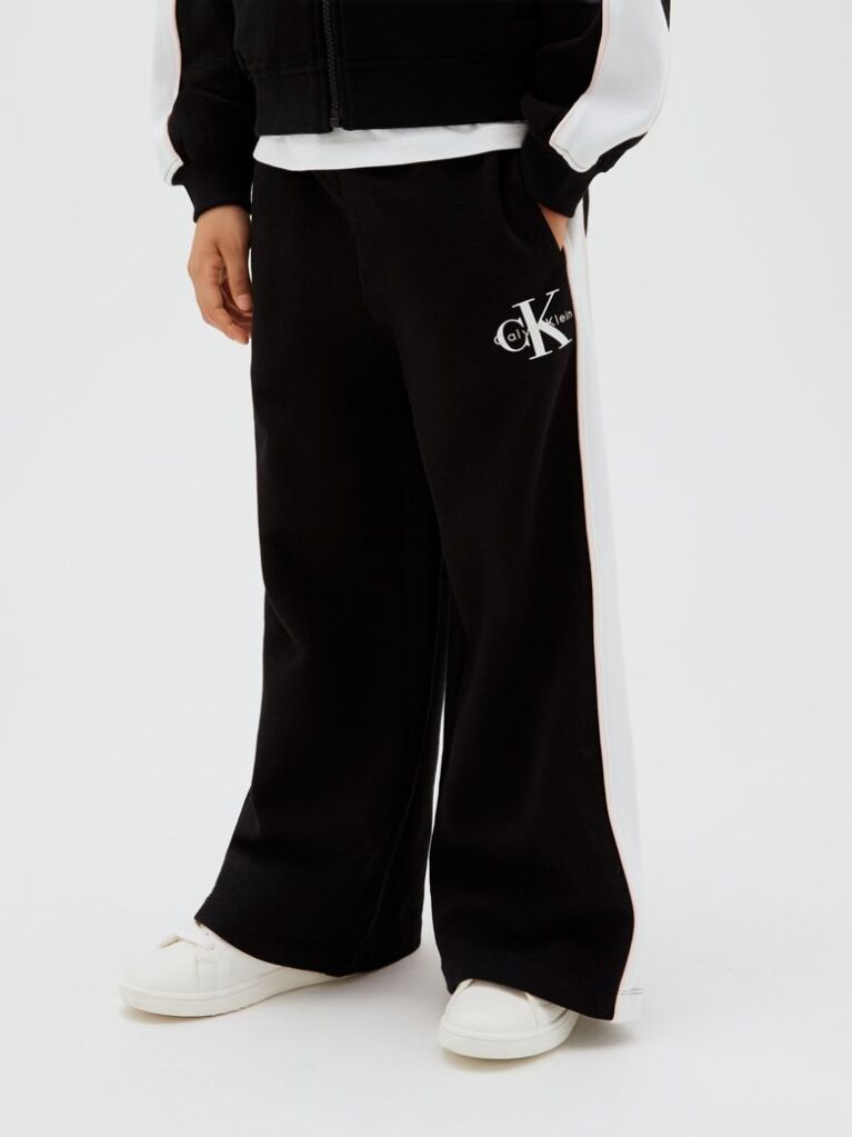 Black Monologo Track Top And Joggers Set  Girls