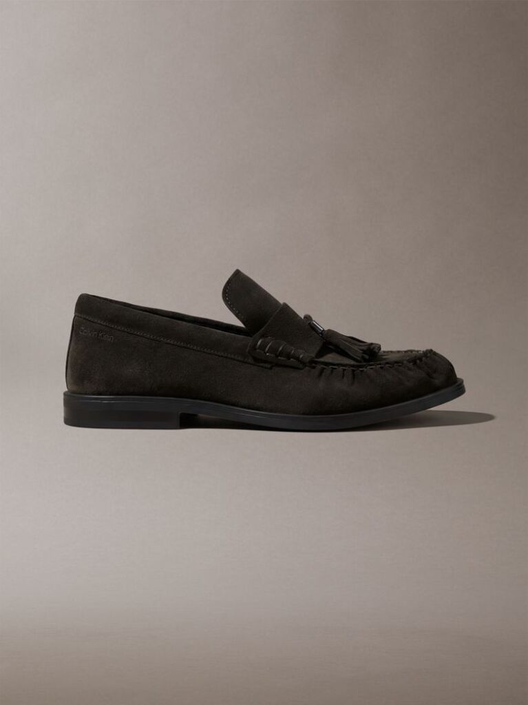 Καφέ Σουέτ Loafers Με Διακοσμητική Φούντα  Άνδρας