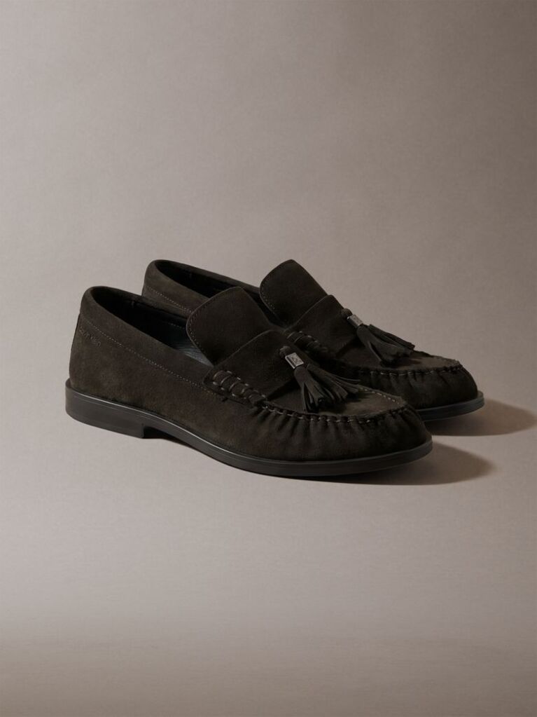 Καφέ Σουέτ Loafers Με Διακοσμητική Φούντα  Άνδρας