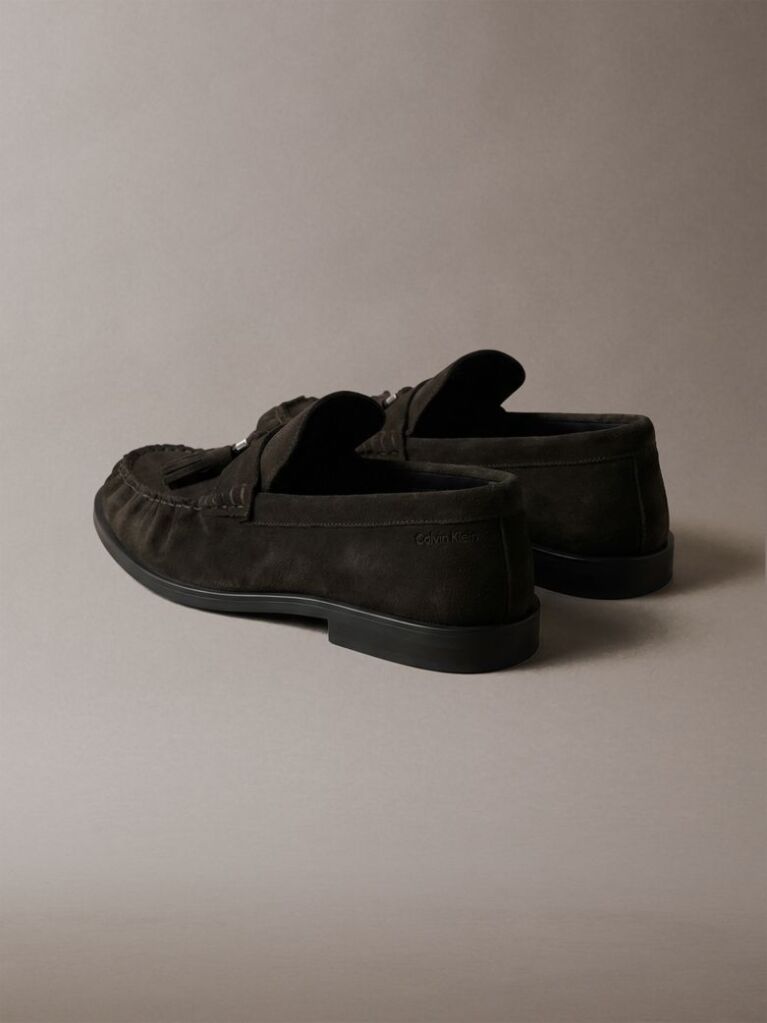 Καφέ Σουέτ Loafers Με Διακοσμητική Φούντα  Άνδρας