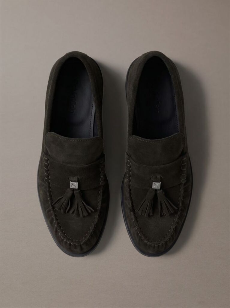 Καφέ Σουέτ Loafers Με Διακοσμητική Φούντα  Άνδρας