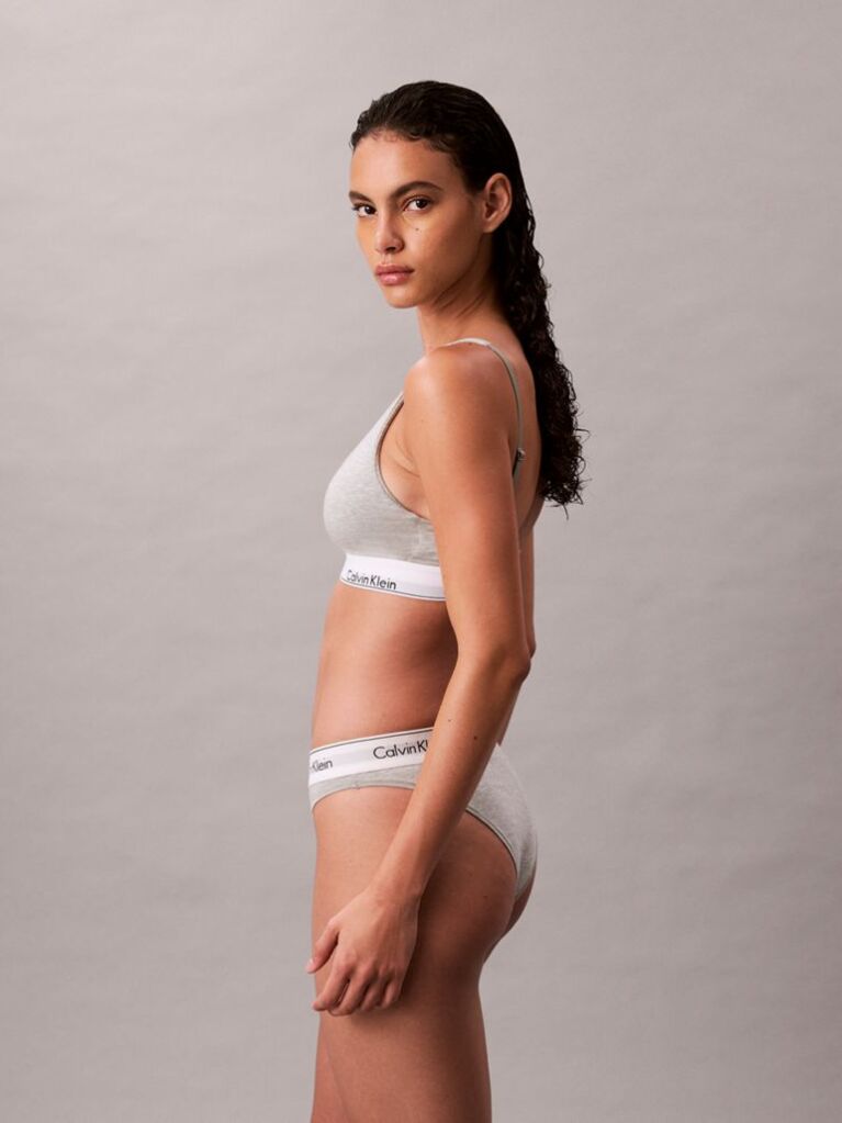 Γκρι Bralette Με Ελαφριά Επένδυση - Icon Cotton Modal  Γυναίκα