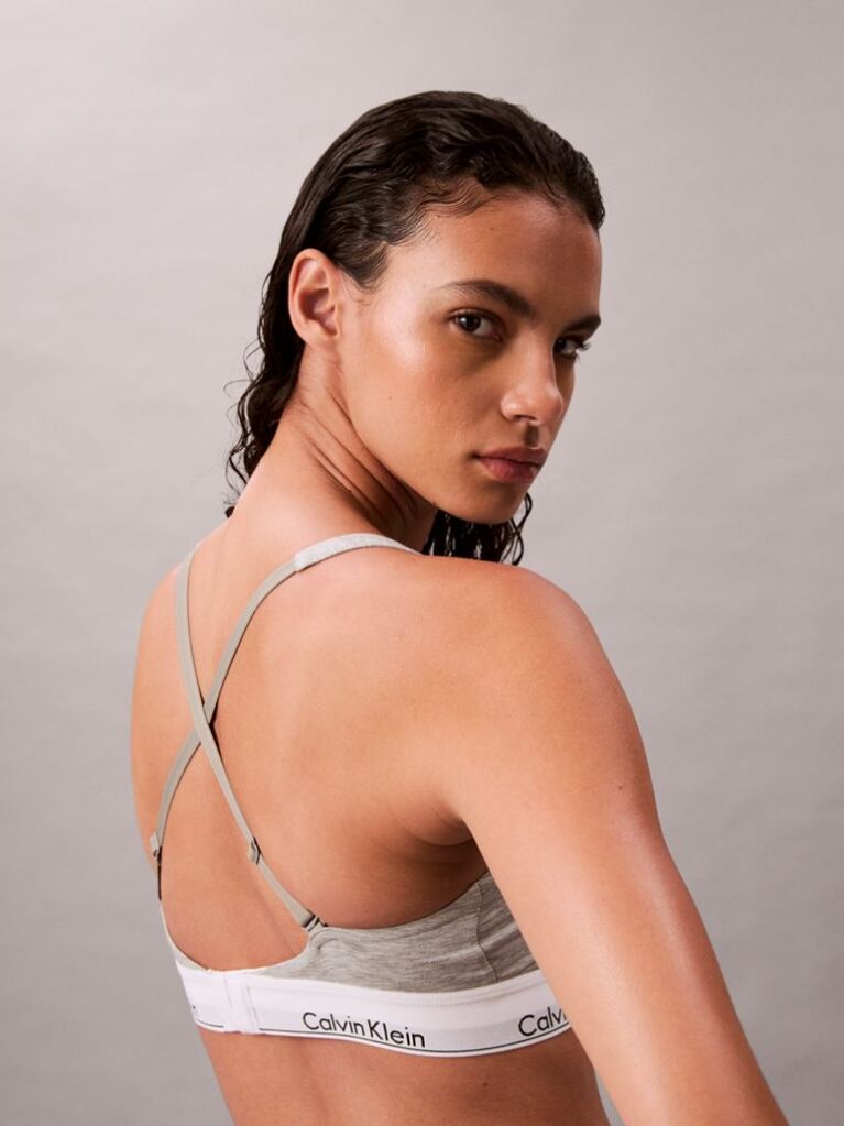 Γκρι Bralette Με Ελαφριά Επένδυση - Icon Cotton Modal  Γυναίκα