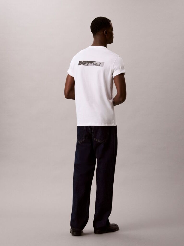 Λευκό T-Shirt Με Γραφικό Λογότυπο  Άνδρας