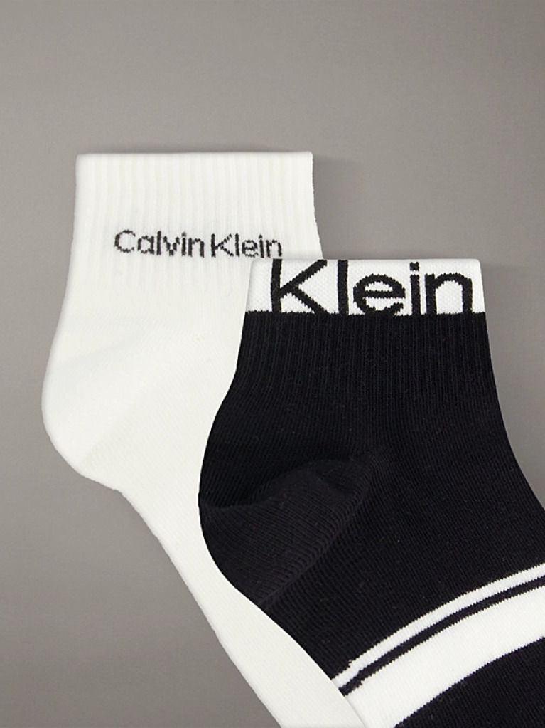 Black 2 Pack Quarter Socks  Men