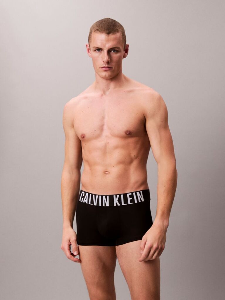 Black 3 Pack Low Rise Trunks - Intense Power Micro  Men