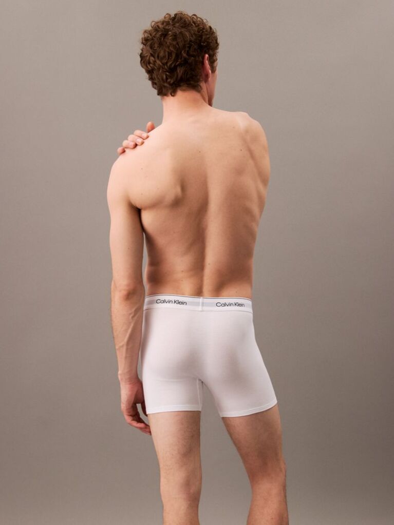 White 3 Pack Boxer Briefs - Modern Cotton  Men