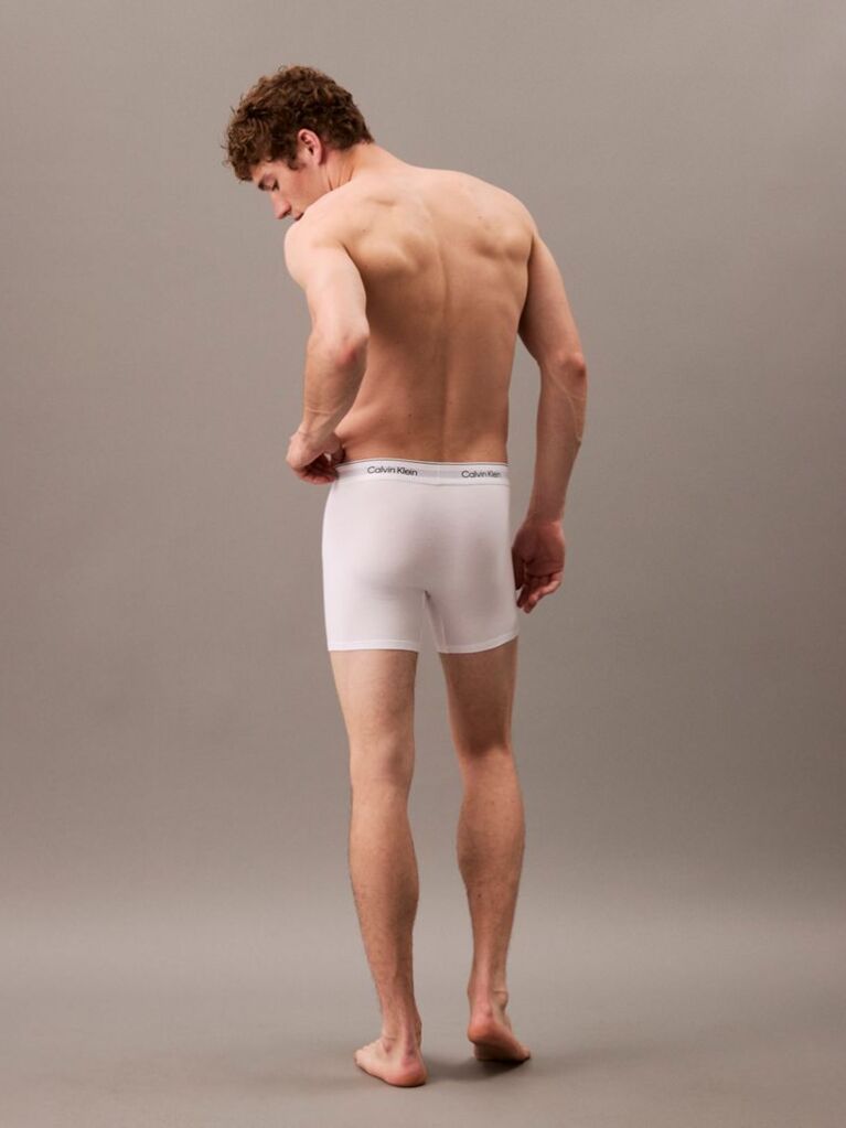 White 3 Pack Boxer Briefs - Modern Cotton  Men