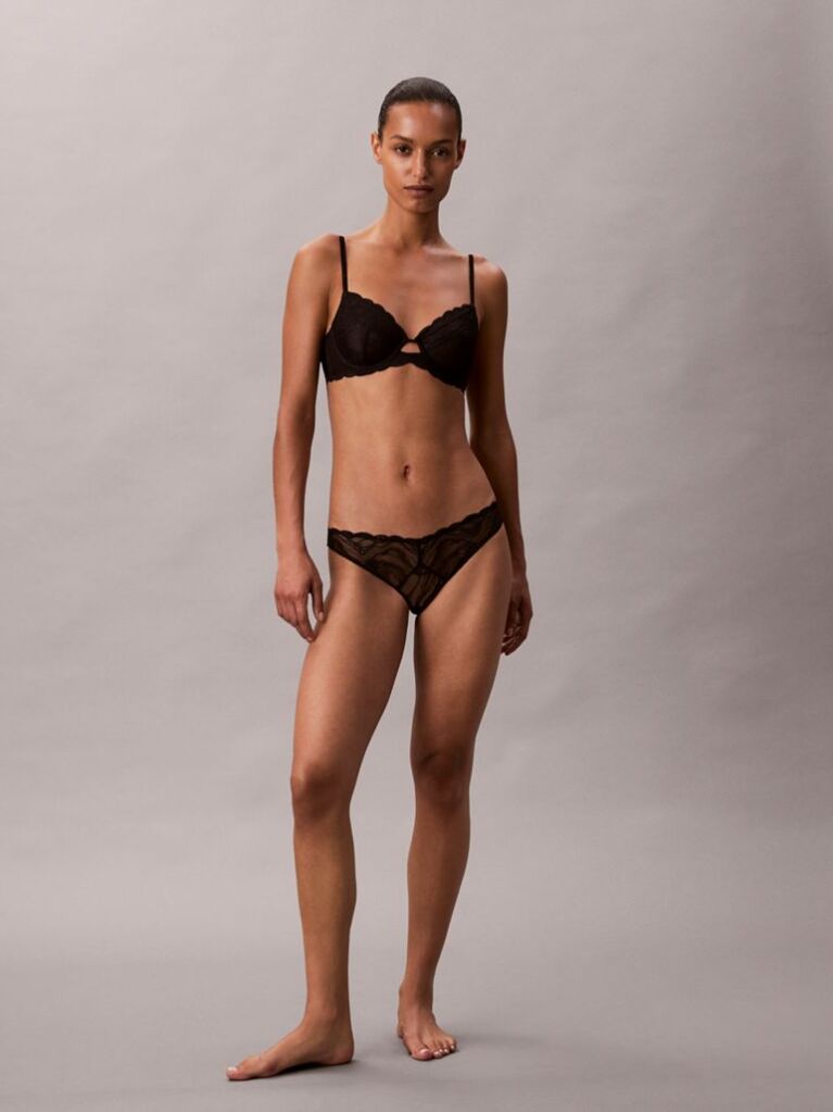 Black Sheer Lace Bikini Briefs - CK Instinct  Women