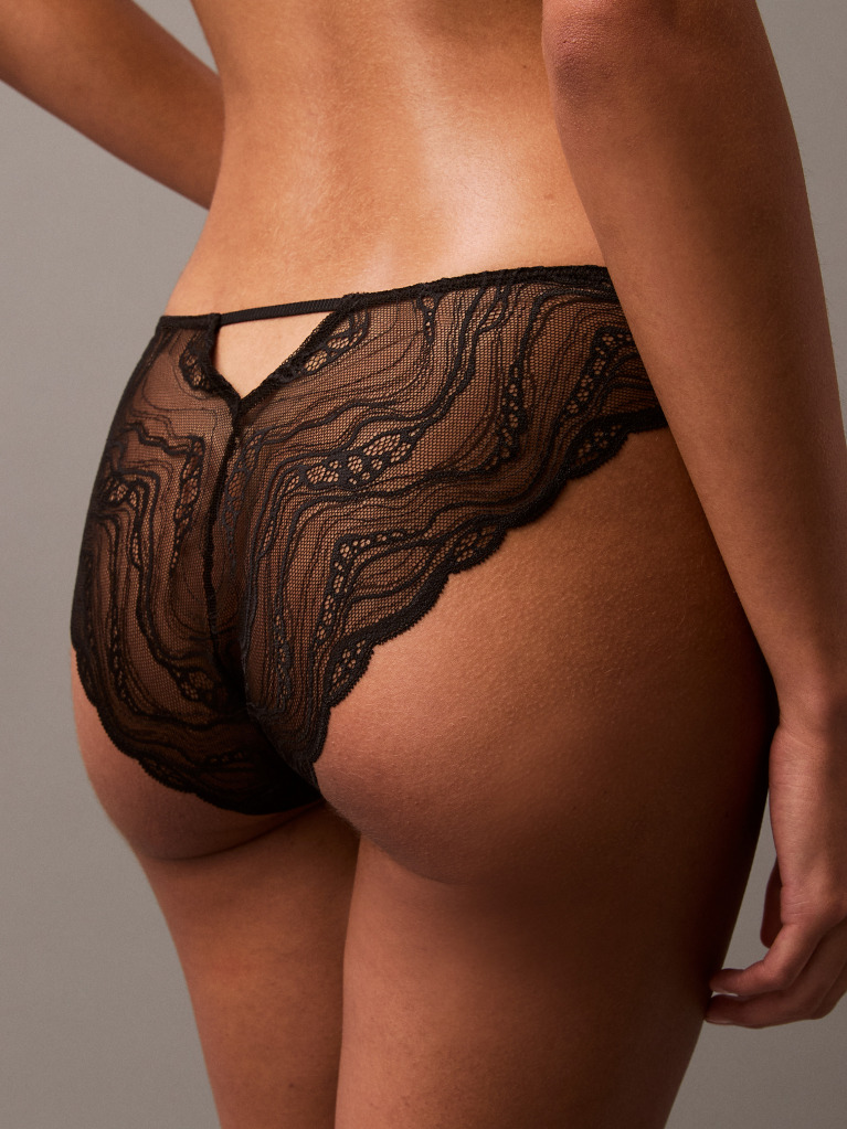 Black Sheer Lace Bikini Briefs - CK Instinct  Women