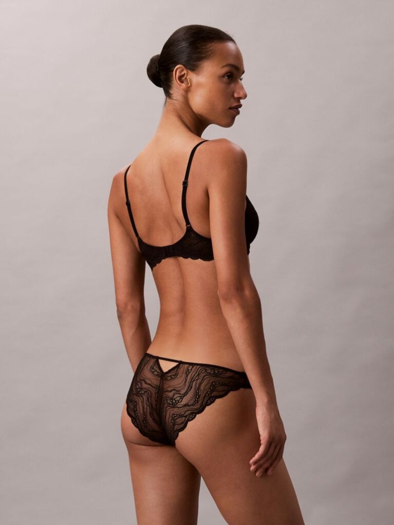 Black Sheer Lace Bikini Briefs - CK Instinct  Women