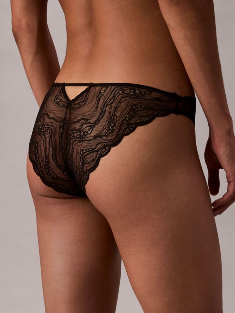 Black Sheer Lace Bikini Briefs - CK Instinct  Women