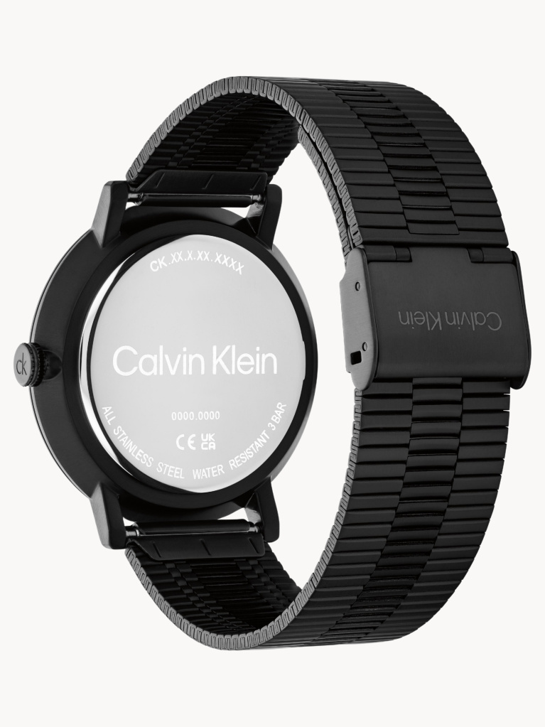 Black Black Plated Steel Bracelet Watch  Men
