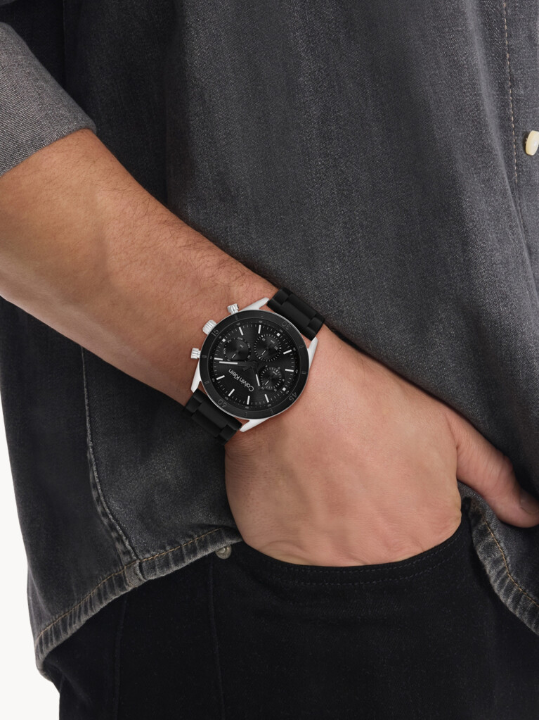 Black Silicone Bracelet Watch  Men