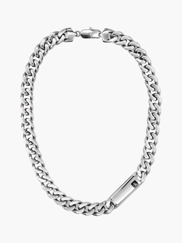 Silver CK Hallmark Bold Chain Necklace  Men