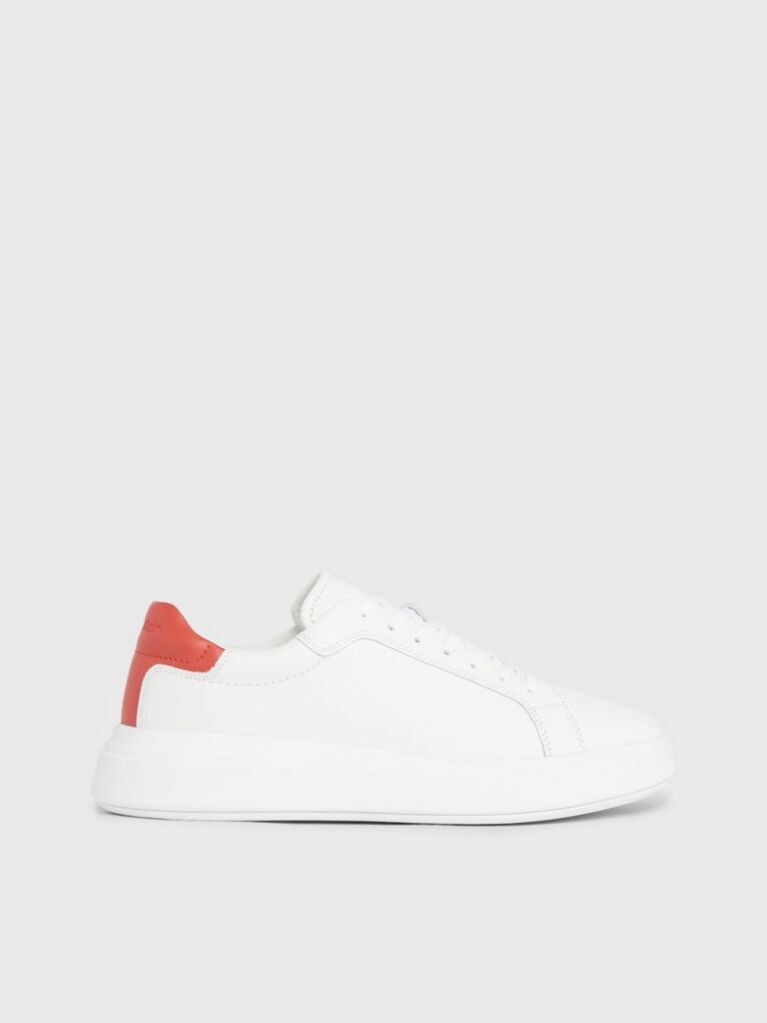 Λευκό Δερμάτινα Sneakers  Άνδρας