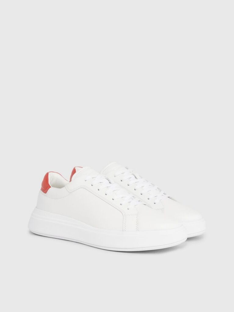 Λευκό Δερμάτινα Sneakers  Άνδρας