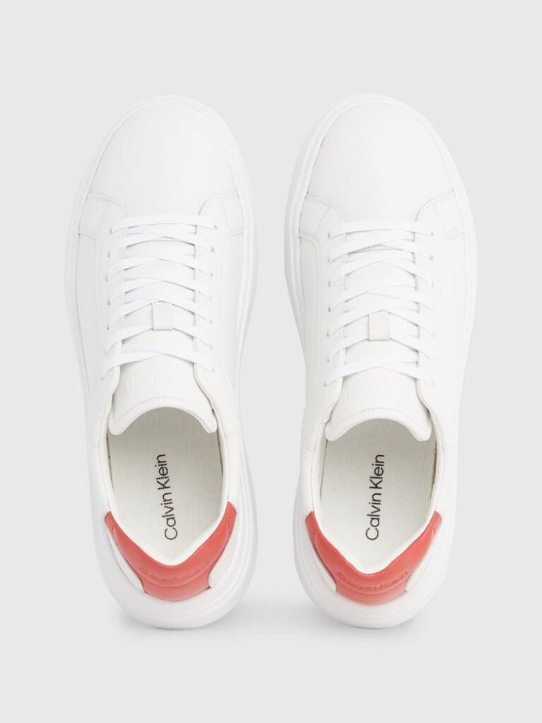 Λευκό Δερμάτινα Sneakers  Άνδρας