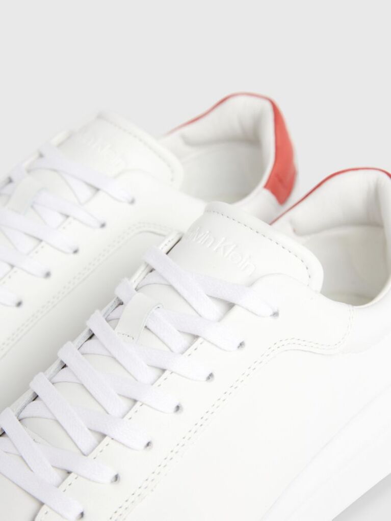 Λευκό Δερμάτινα Sneakers  Άνδρας