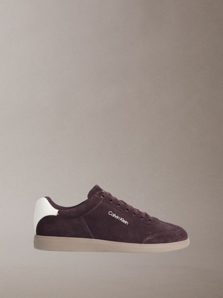Red Suede Wingtip Trainers  Men