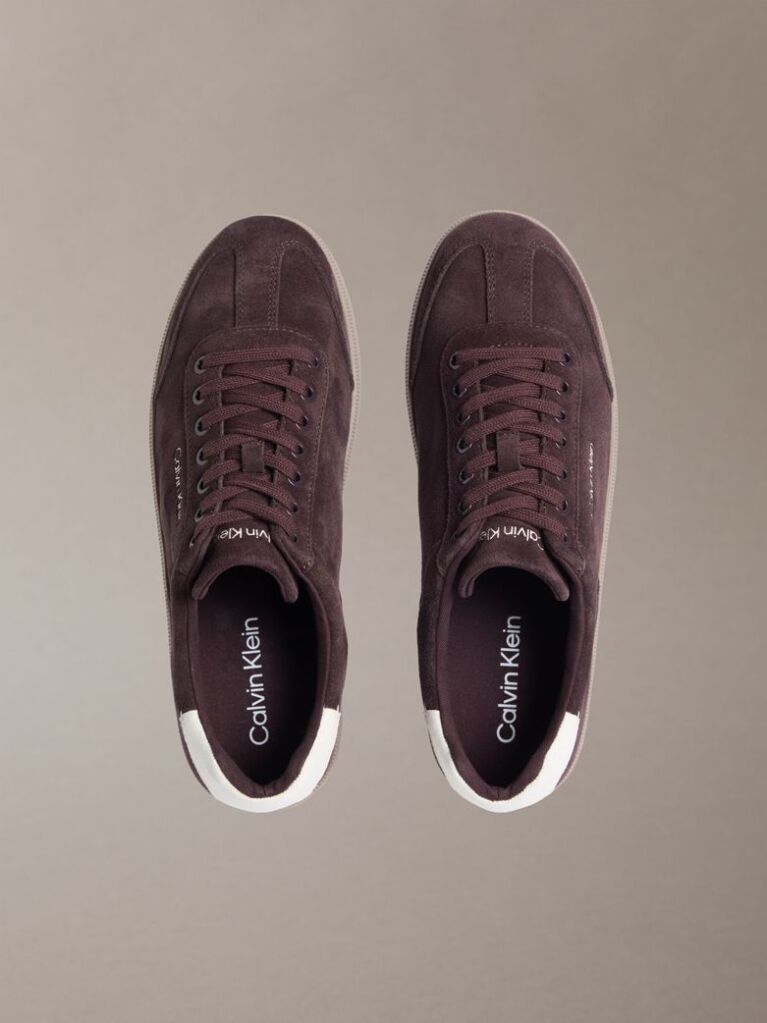 Red Suede Wingtip Trainers  Men