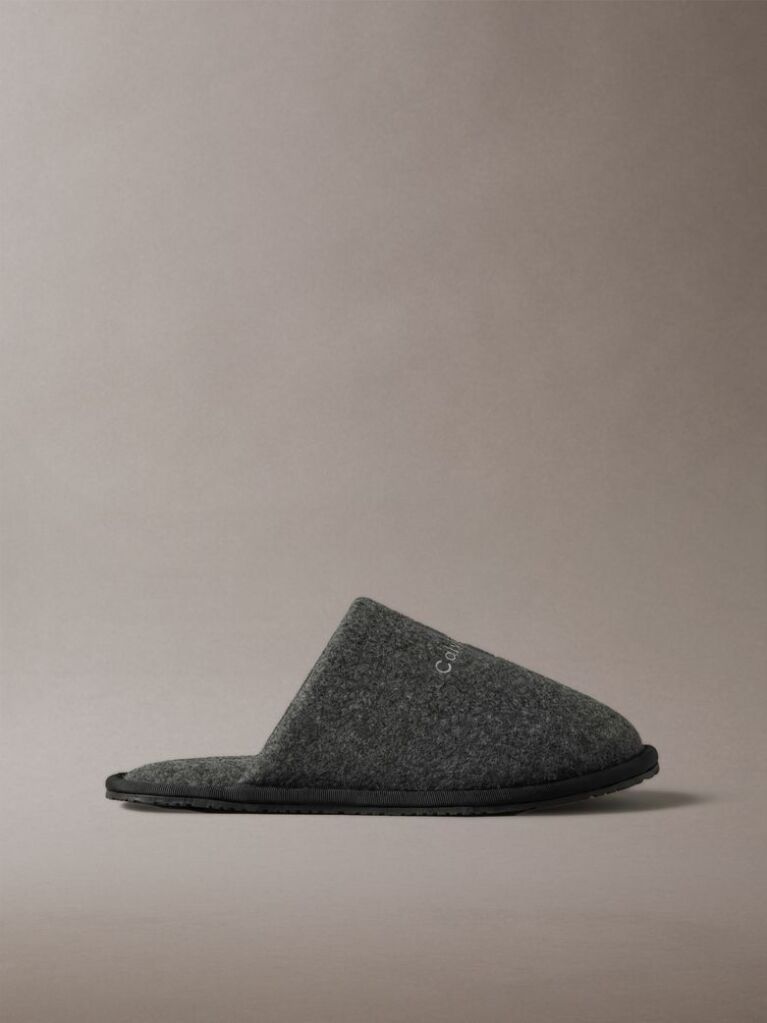 Black Felt Signature Hotel Slippers  Men