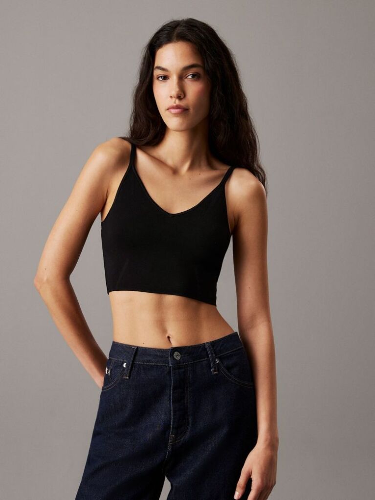 Μαύρο Πλεκτό Τοπ Bralette  Γυναίκα