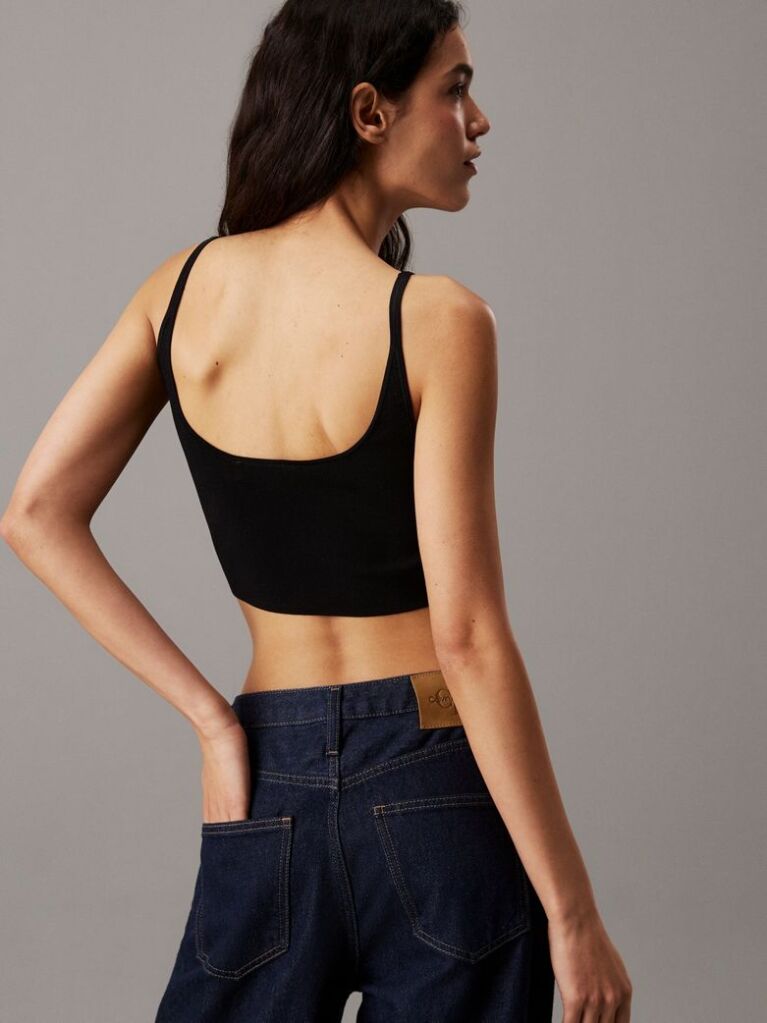 Μαύρο Πλεκτό Τοπ Bralette  Γυναίκα