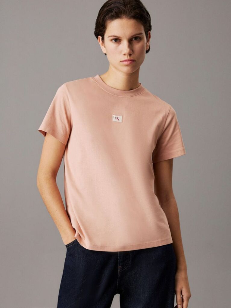 Orange Monogram Badge T-shirt  Women