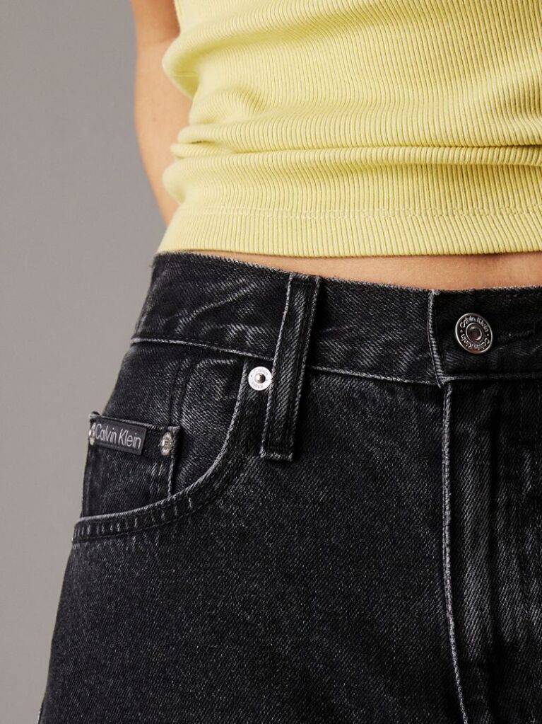 Μαύρο Denim Βερμούδα  Γυναίκα