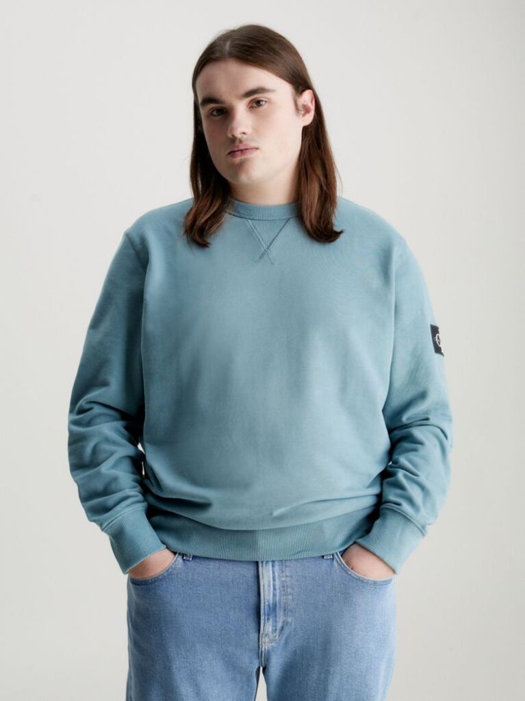 Blue Monogram Badge Sweatshirt  Men