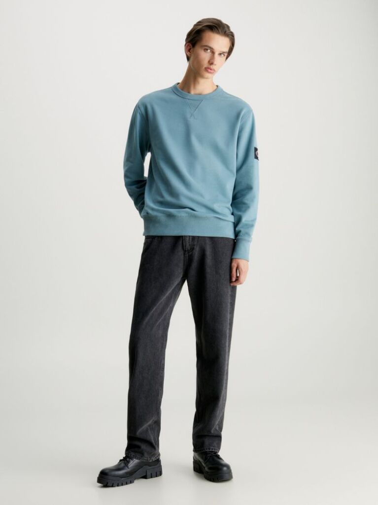 Blue Monogram Badge Sweatshirt  Men