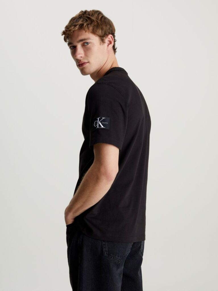 Black Monogram Badge T-shirt  Men