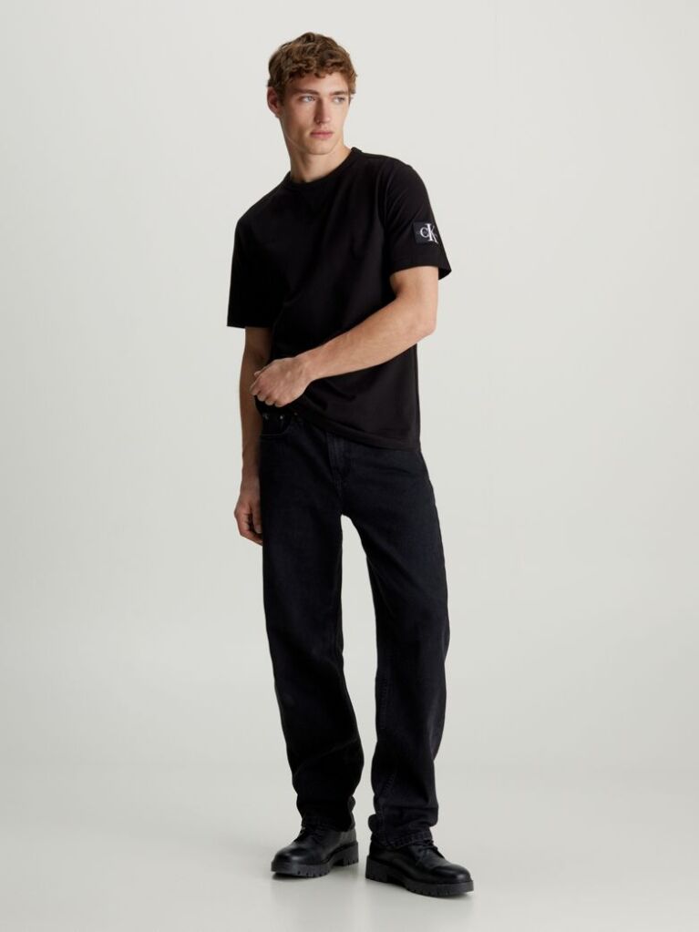 Black Monogram Badge T-shirt  Men
