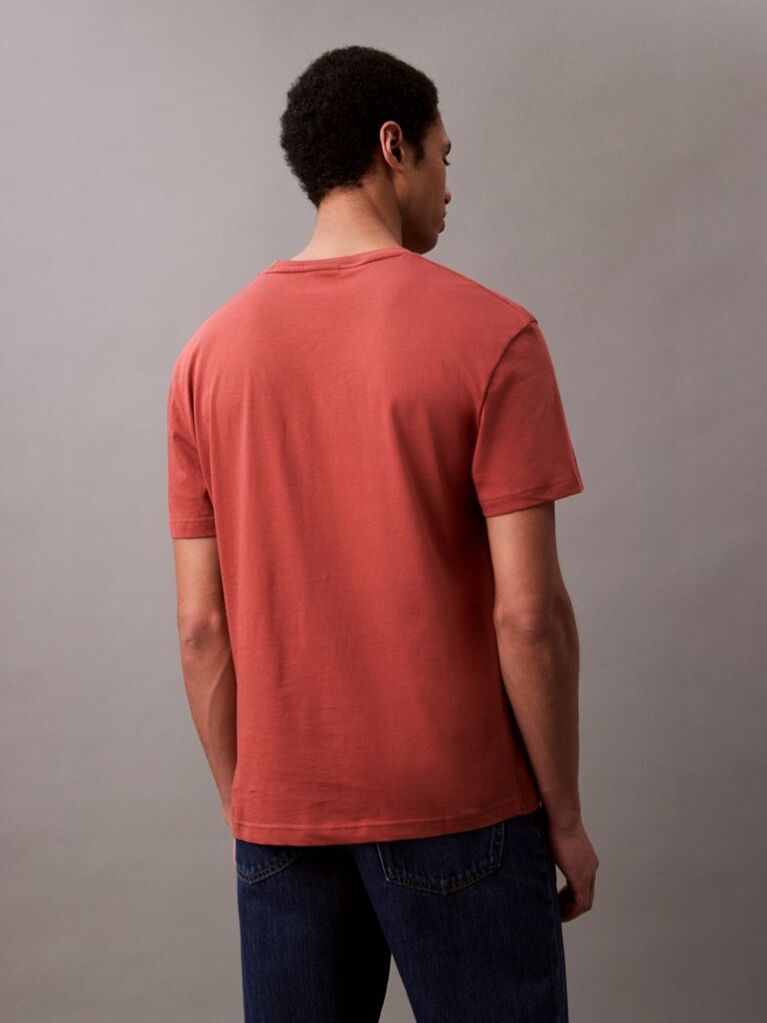 Red Cotton Logo T-shirt  Men