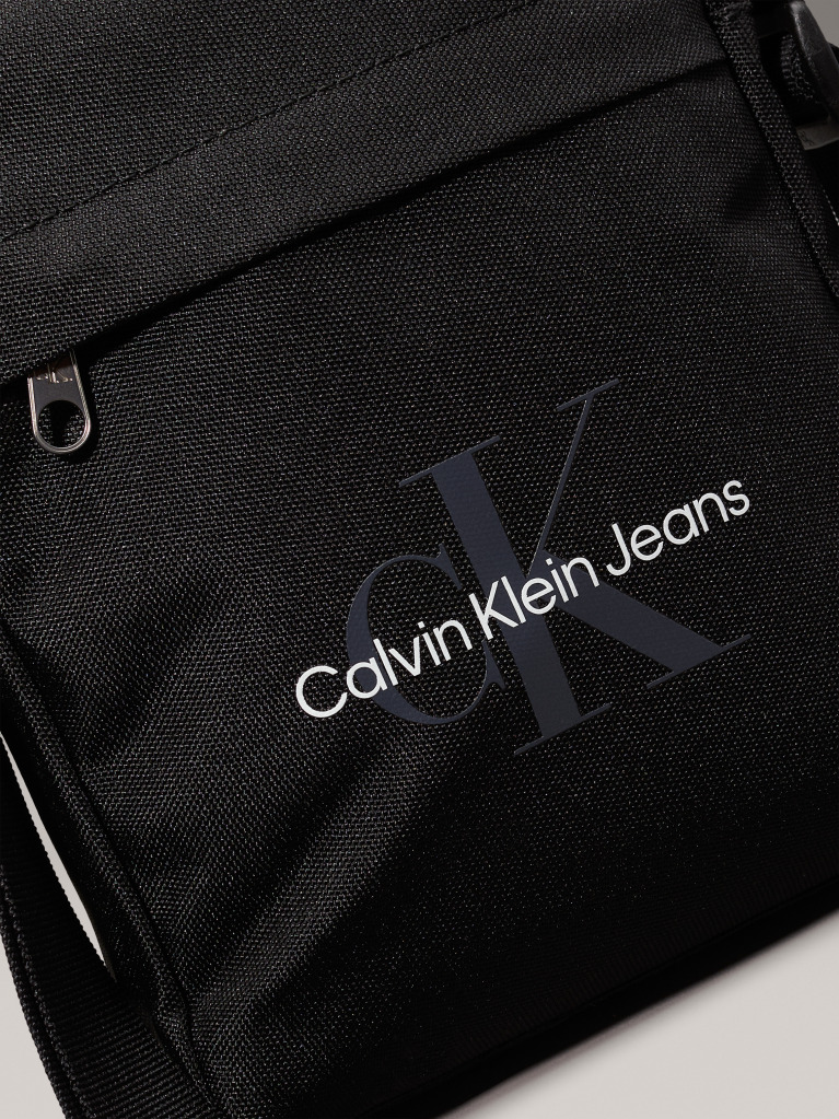 Black Logo Reporter Bag  Men