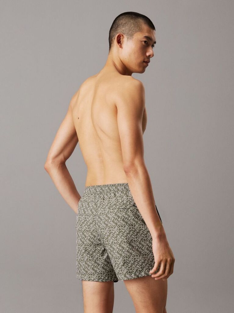 Green Medium Drawstring Swim Shorts - CK Essentials  Men
