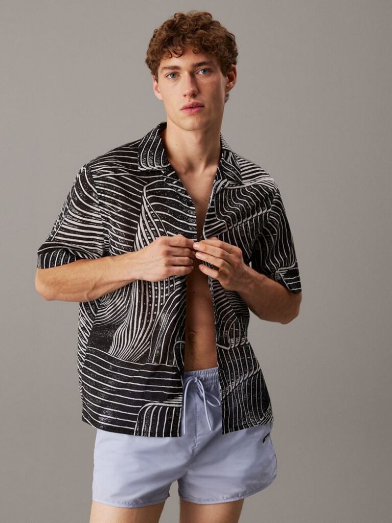 Multi All-Over Printed Beach Shirt  Men