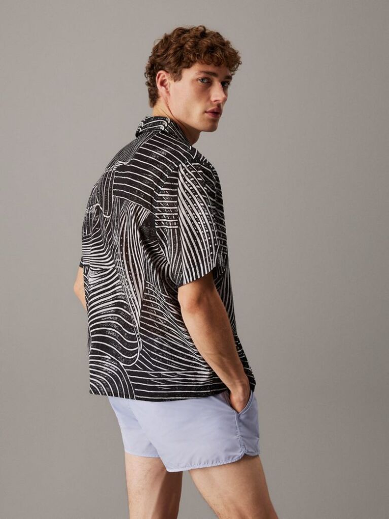 Multi All-Over Printed Beach Shirt  Men
