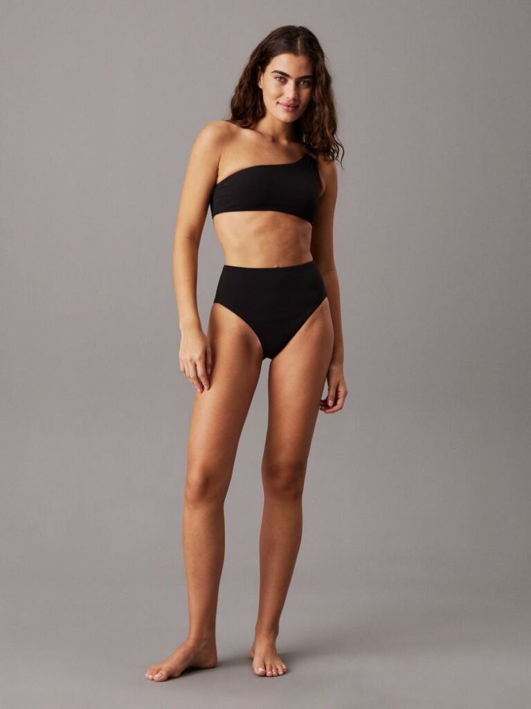 Black One Shoulder Bikini Top - CK Wire  Women