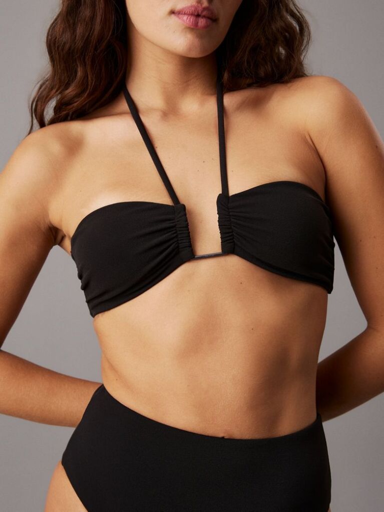 Black Bandeau Bikini Top - CK Wire  Women