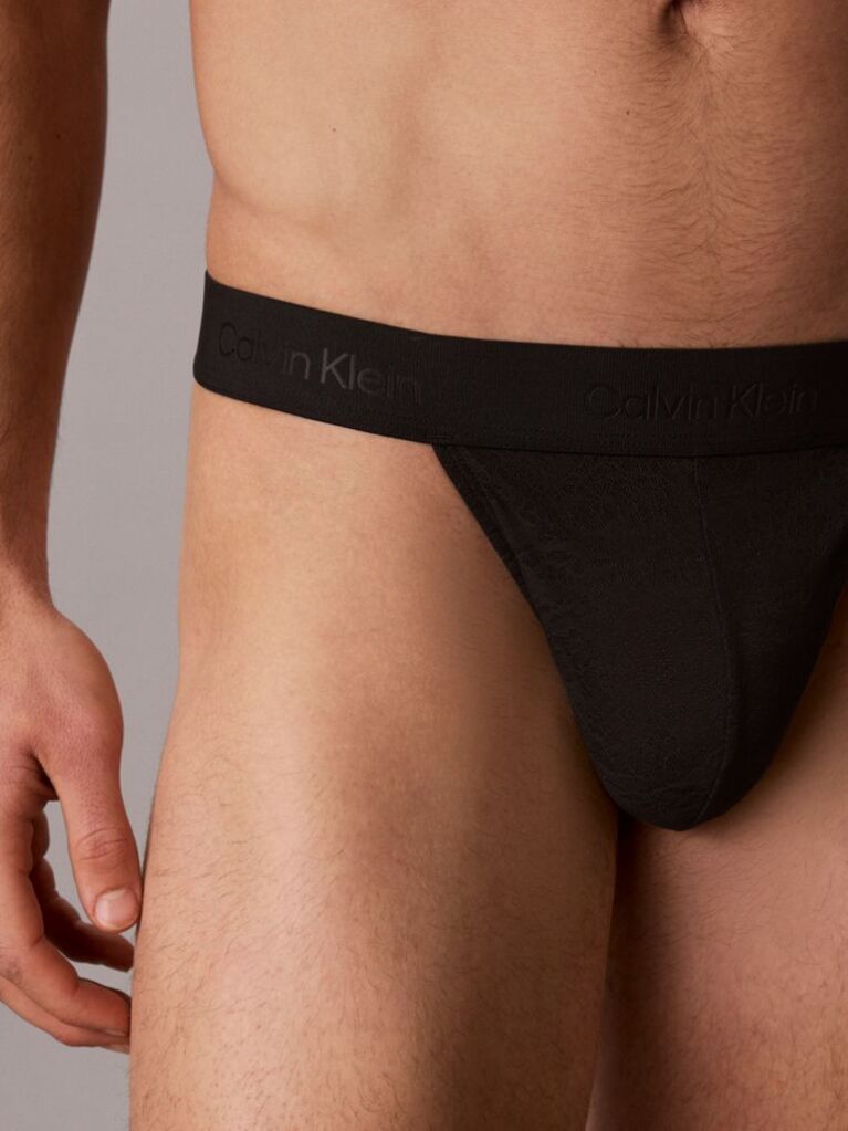 Black Thong - Sculpt Lace  Men