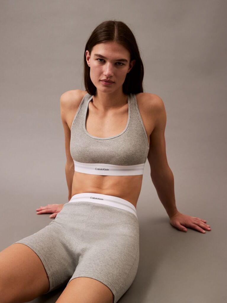 Γκρι Σουτιέν Bralette - Cotton Modal Rib  Γυναίκα