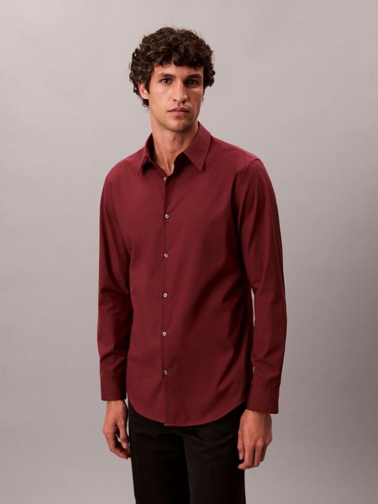 Red Long Sleeve Shirt  Men