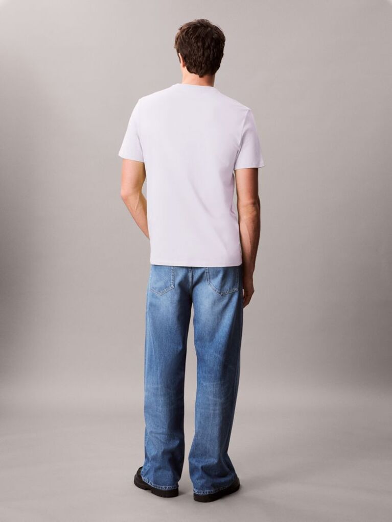 White Crew Neck T-Shirt  Men