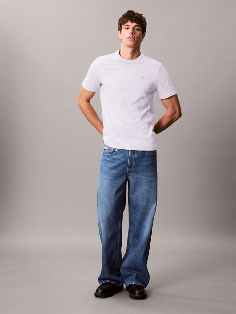 White Crew Neck T-Shirt  Men